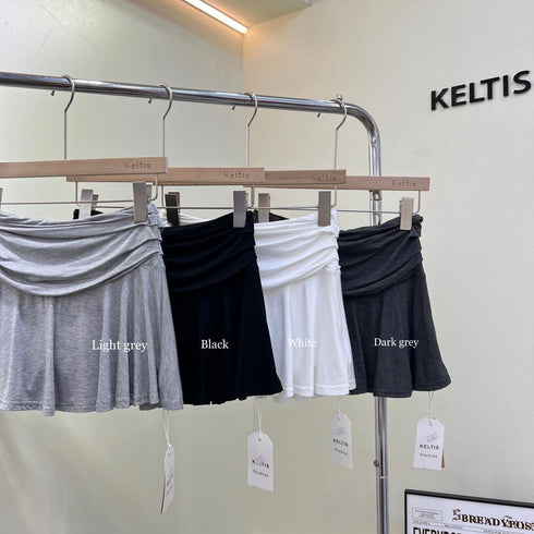 KELTIS Ladies Fancy Ruched Mini A-Line Skirts